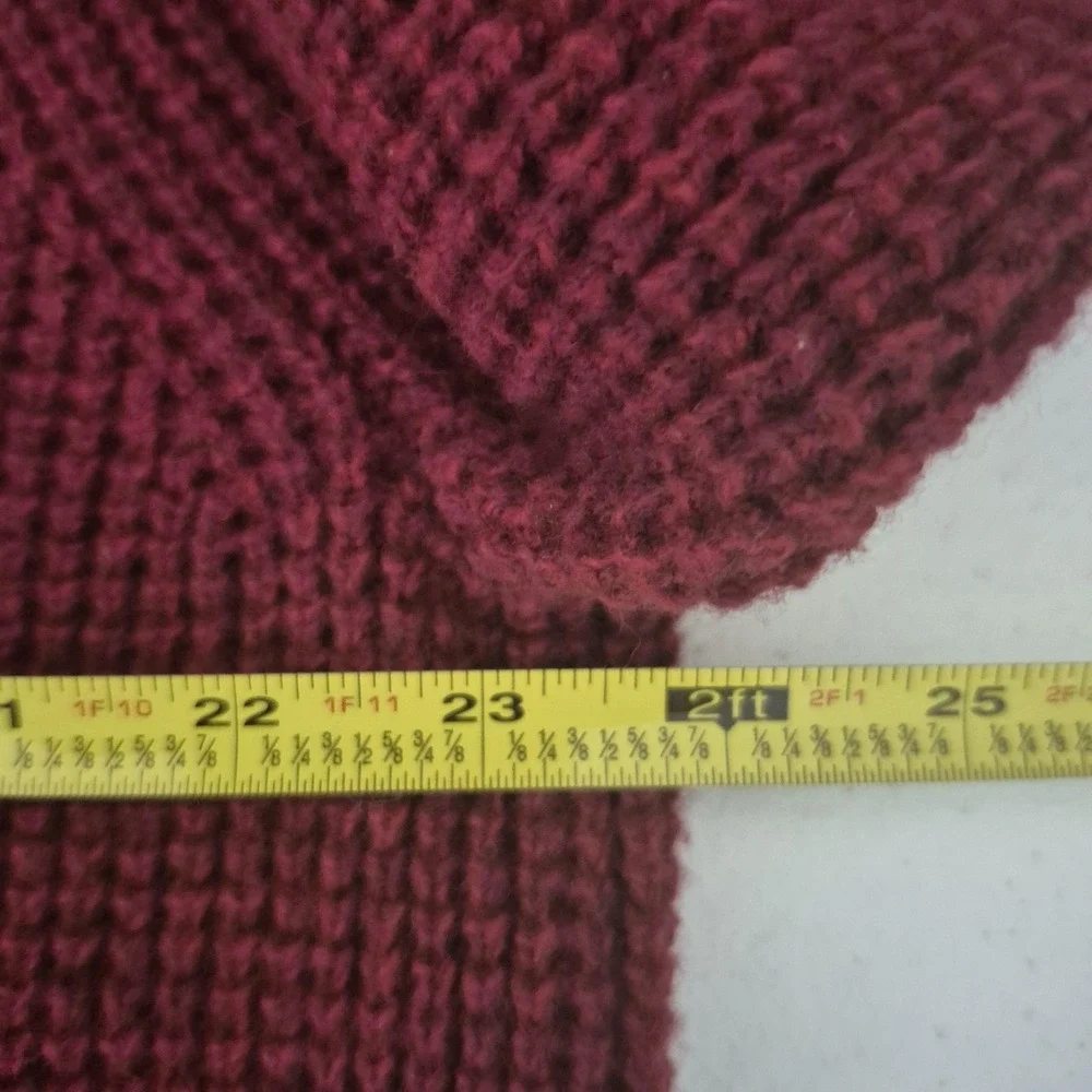 Banana Republic Sweater Mens XL Red Wool Blend Button Pullover Italian Yarn Knit
