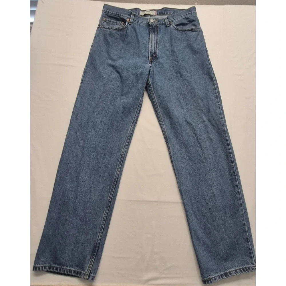 VTG Levi 550 men's relaxed fit medium wash denim blue‎ jeans 36x33 Cotton