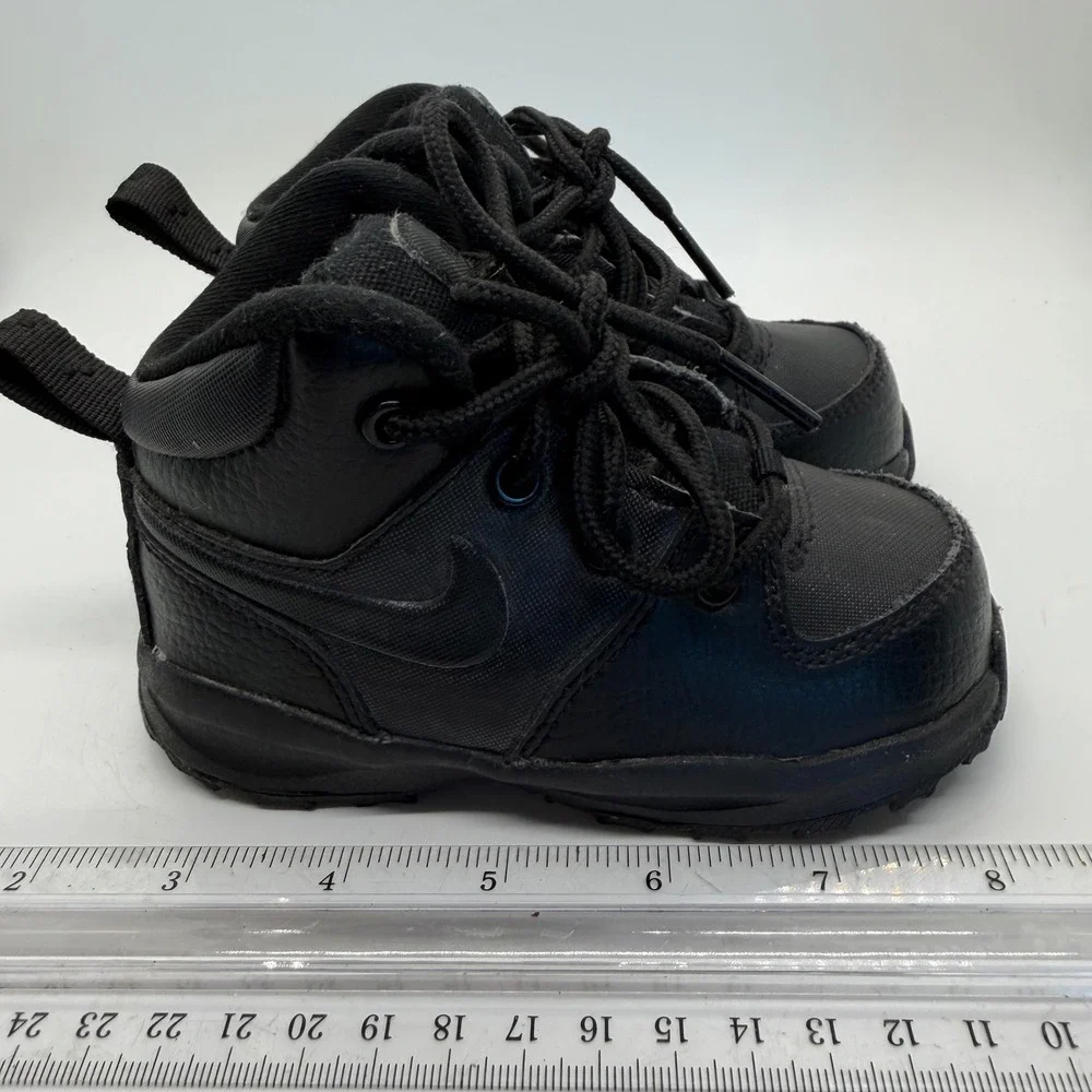 Nike Manoa LTR TD Toddler Boots Triple Black BQ5374-001 Size 6C