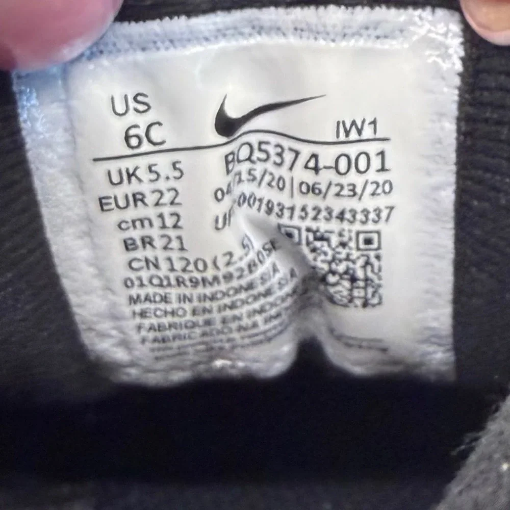 Nike Manoa LTR TD Toddler Boots Triple Black BQ5374-001 Size 6C
