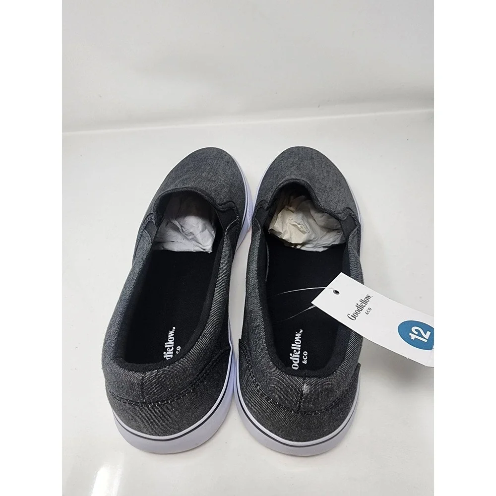 Goodfellow & Co Mens Phillip Slip On Sneakers Gray Cotton Casual Size 12