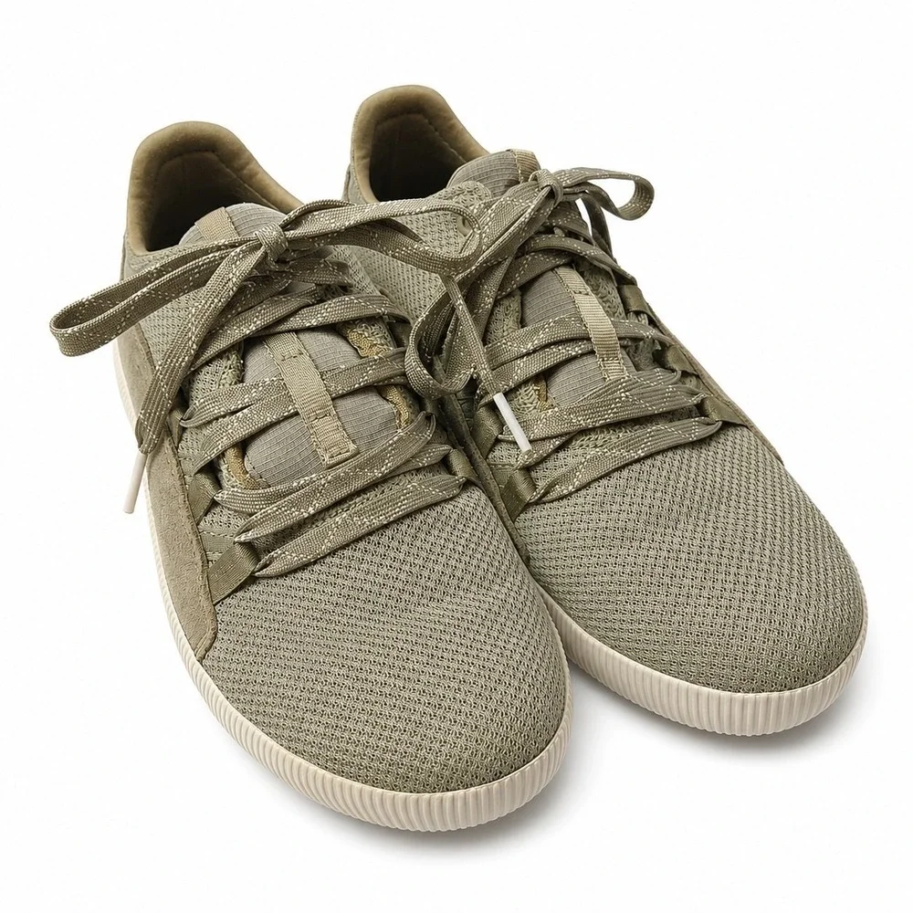SOREL Out 'N About III Plus Lace Sneaker Women Sz 8 Sage Green Suede Waterproof