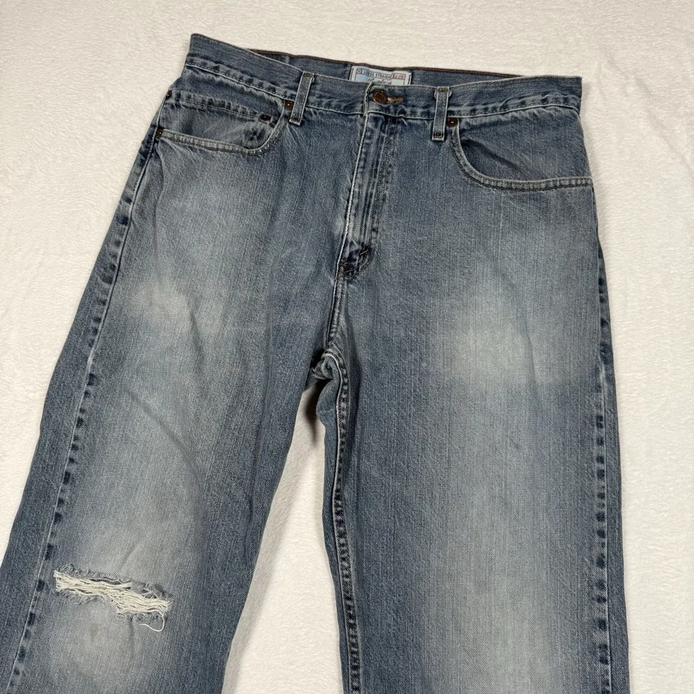 Signature Levi Strauss Jeans Men 33x32(30) Blue Relaxed Fit Medium‎ Wash Denim