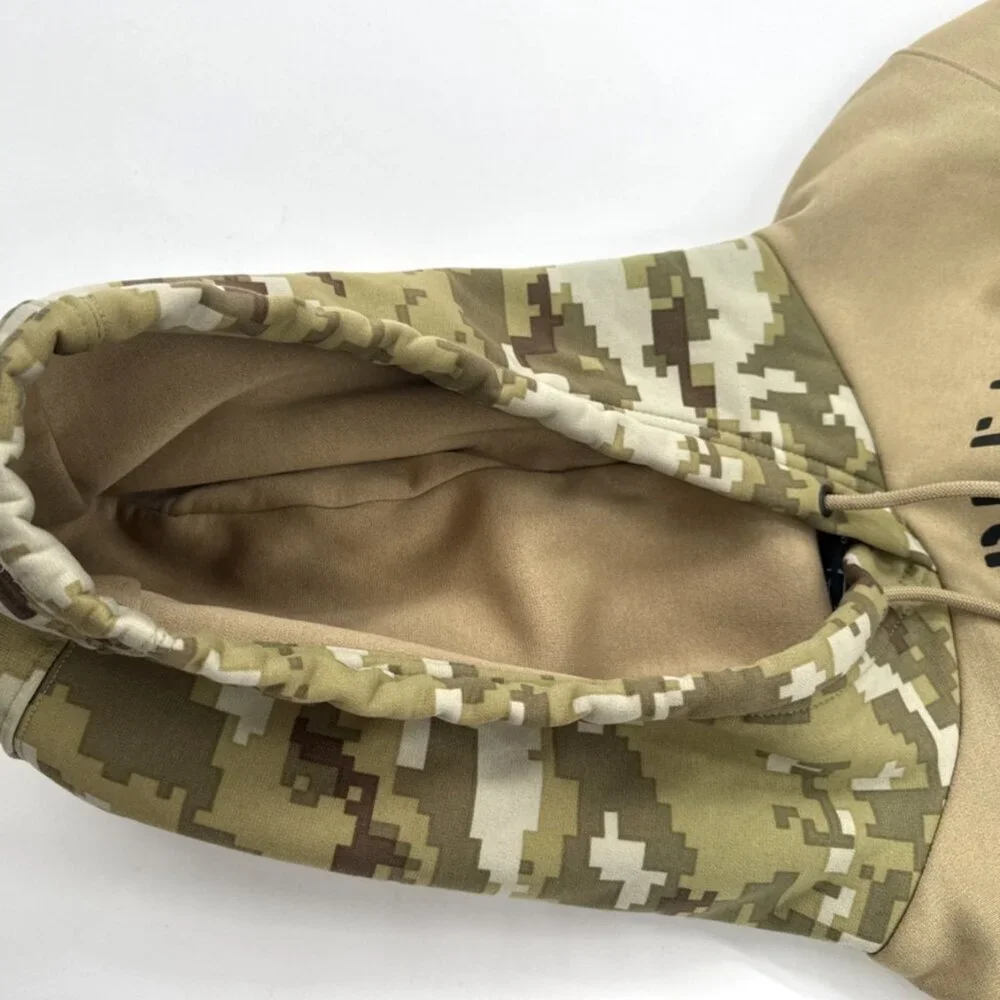 New Orleans Saints Hoodie Mens Small Salute to Service Camo Therma Pullover Tan