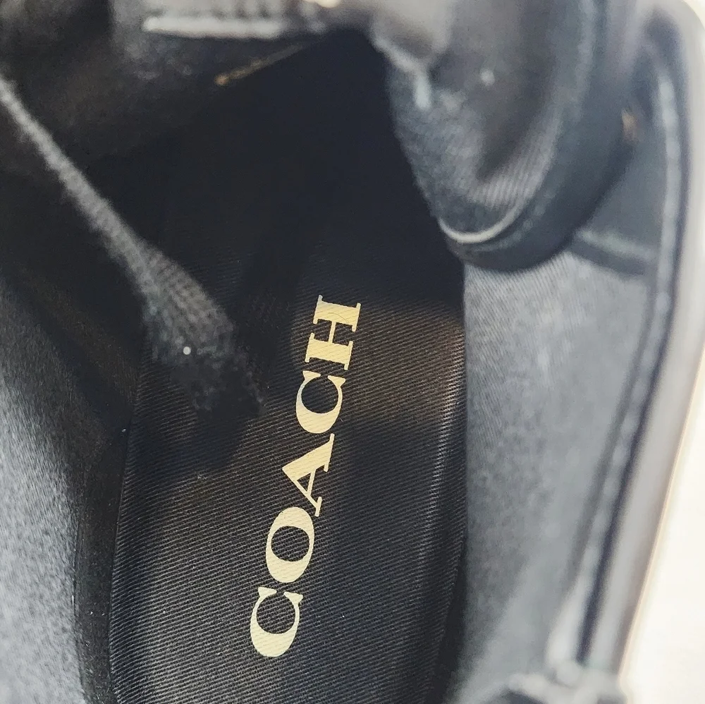 Coach Sig Hi-Top Lace Up Logo Sneakers Men 10.5 Like New