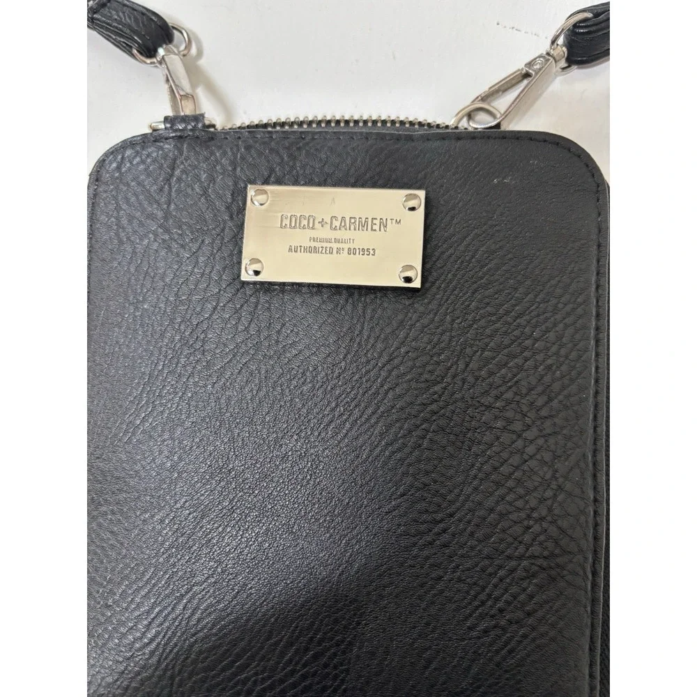Coco + Carmen SUKI Crossbody Handbag Black With Silver Hardware