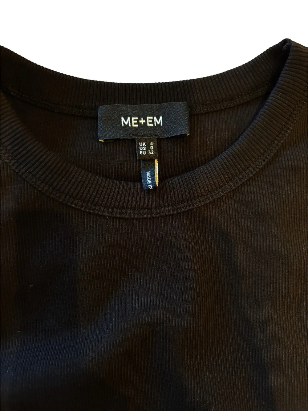 ME+EM Women Black Short-Sleeve Full-Skirt Dress
