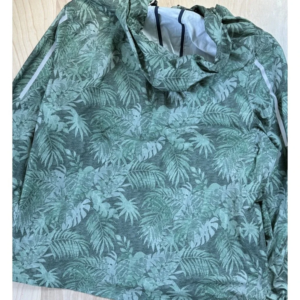 Tommy Bahama Fairway Fronds Popover Hooded Lightweight Jacket Mens XXL Green NWT