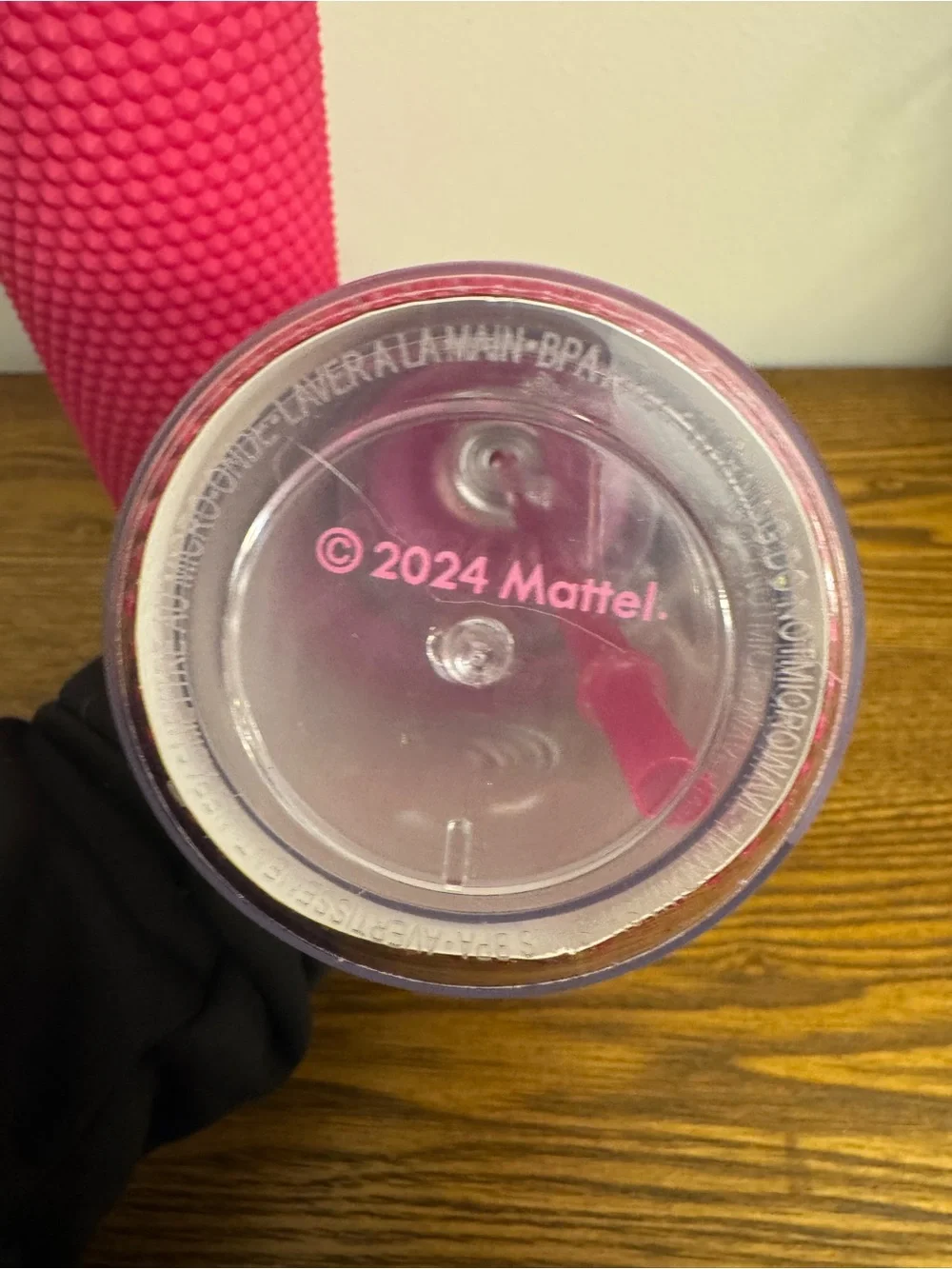 Mommy and Me Pink Tumbler Set - Matte S tudded Cold Cup & Barbie Rhinestone Com