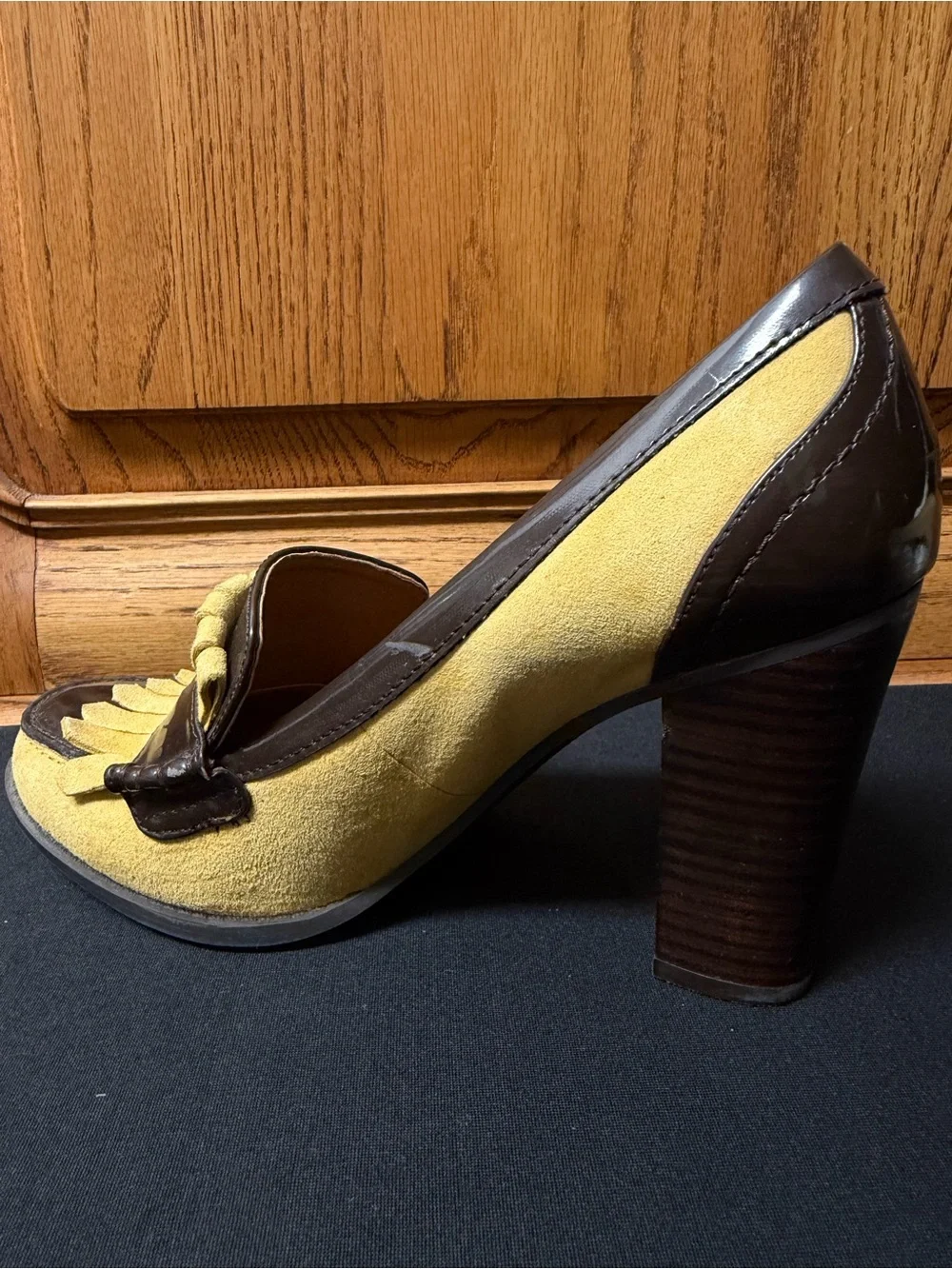 Tommy Hilfiger Vintage Kiltie Stacked Heel Loafer Size 7
