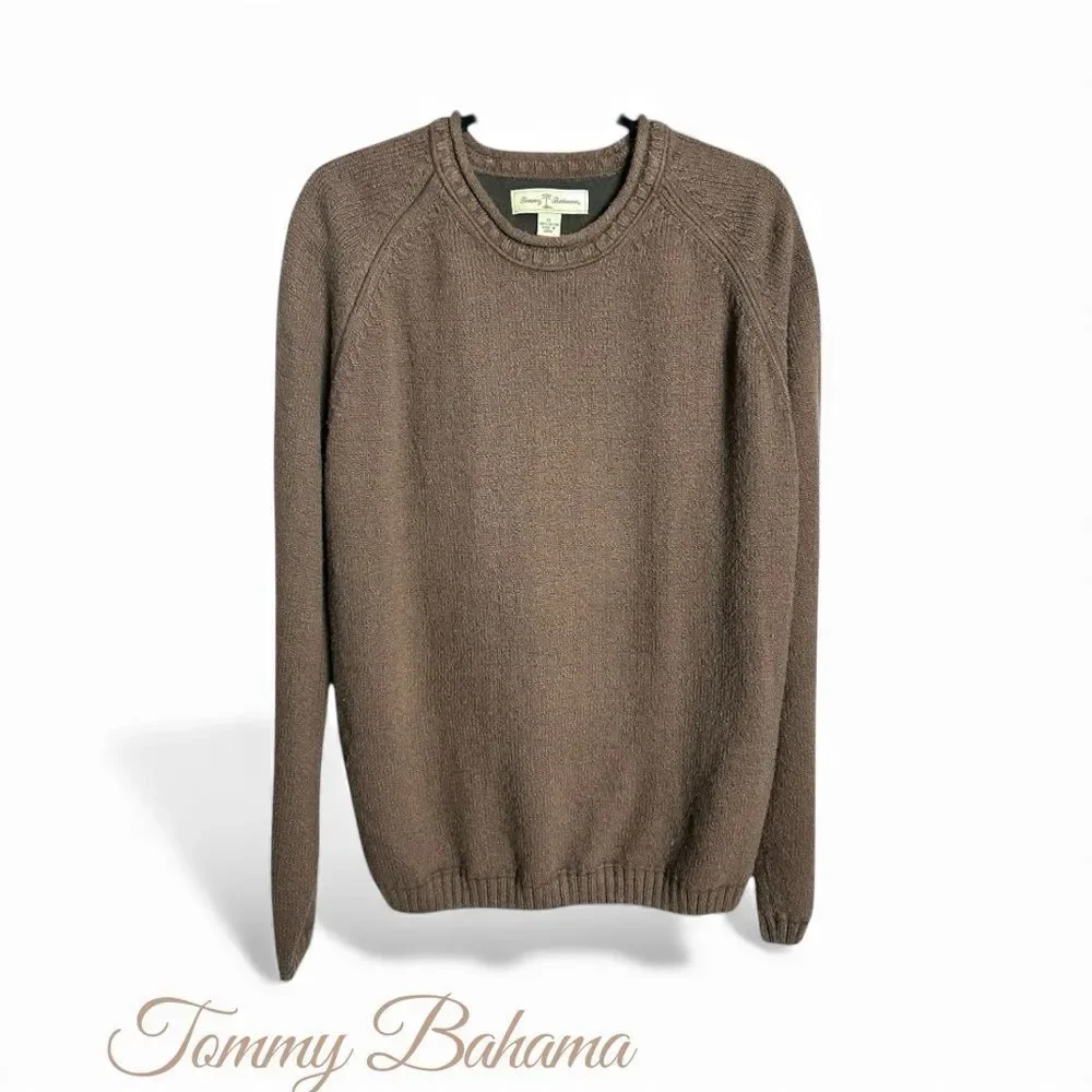 Tommy Bahama Men's Crewneck Sweater in Warm Brown