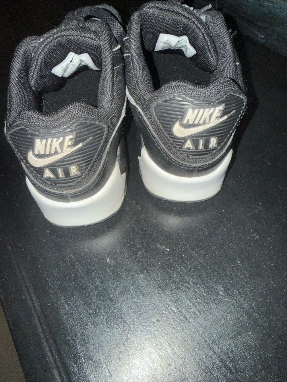 Nike Kids Black Sneakers with Blue Swoosh