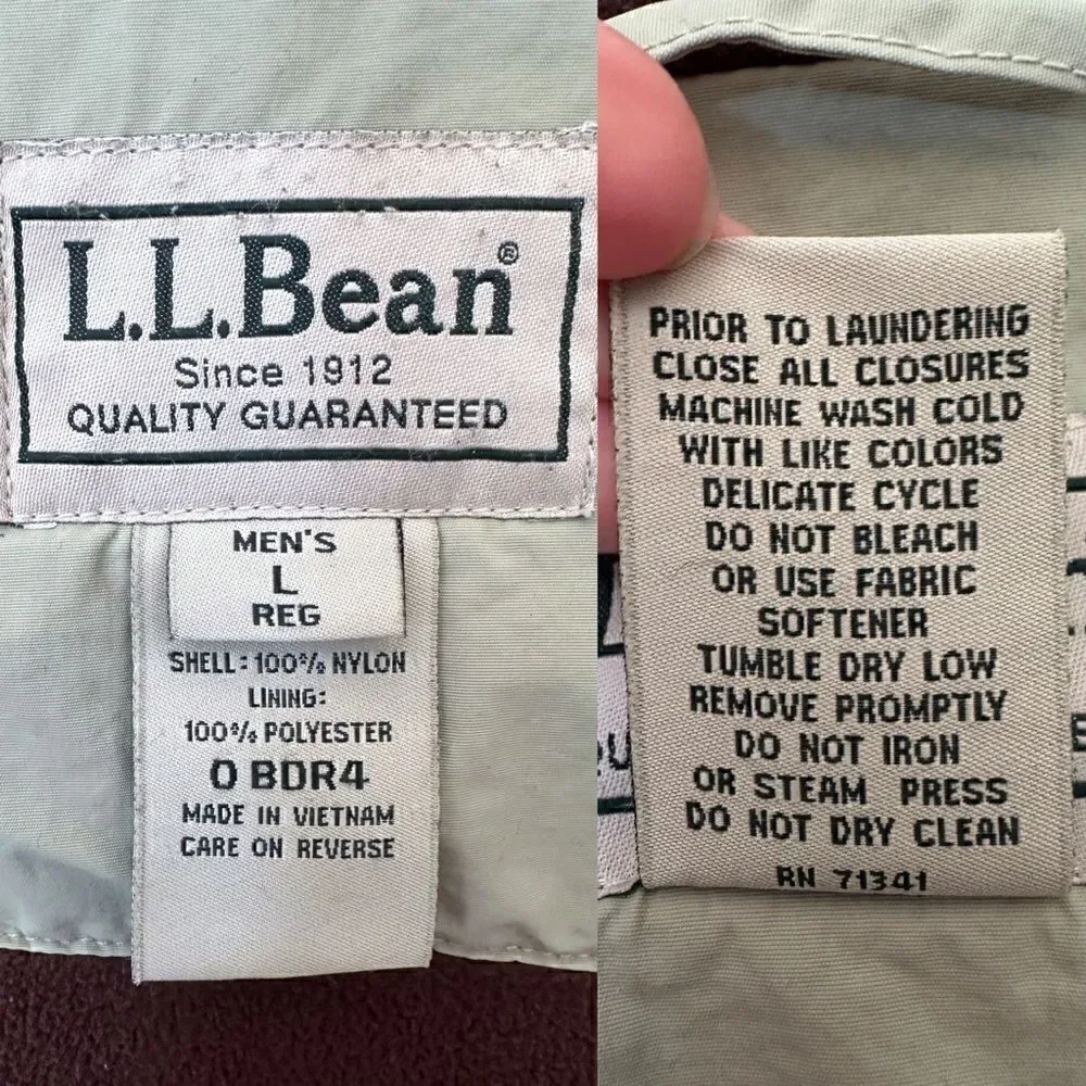 Vintage Y2K 2000s L.L. Bean Hunting Fishing Utility Fleece Lined Vest Size L