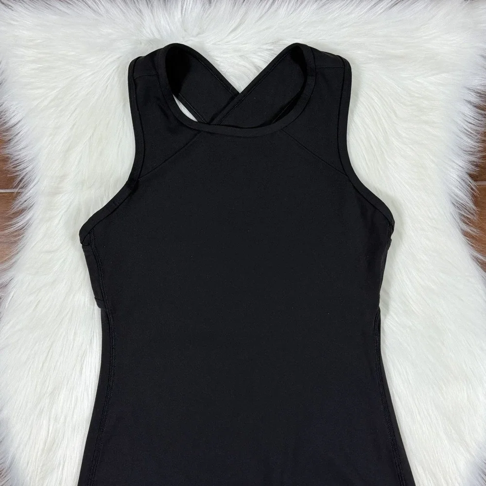 Lululemon Women's SIze 6 ? Black Picnic Play Sleeveless Midi Dress