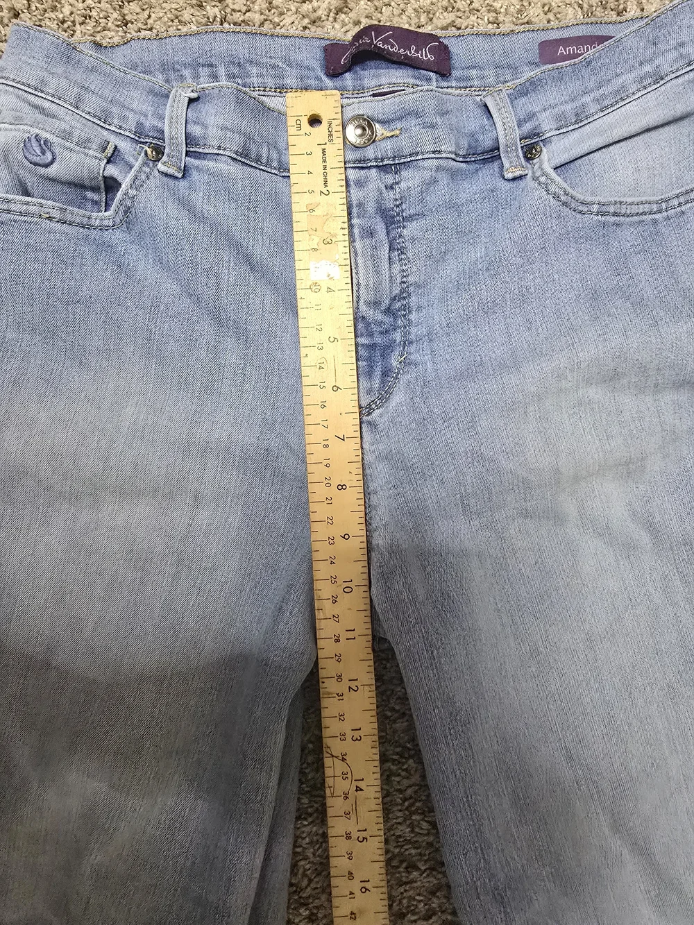 Gloria Vanderbilt Amanda Women's Jeans Size 12 Light Blue
