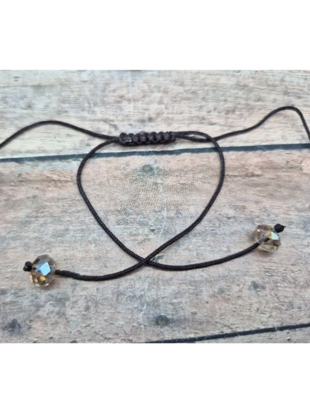 NWOT Tiger's Eye Shamballa & Faceted Crystal Boho Cord Necklace One Size Unisex