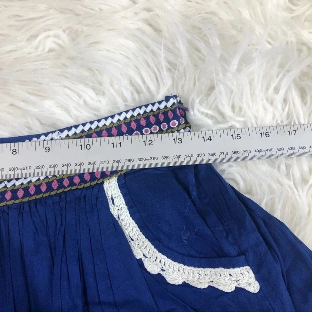 Raga Blue Sky Embroidered Mini Skort Size S 6108