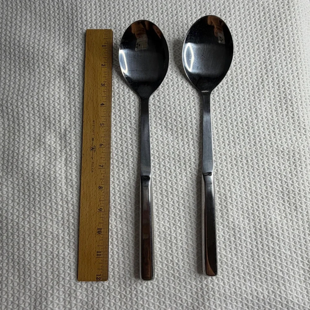 Thunder Group Inc SLBF001 Stainless Steel Buffet Serving Spoons Set of 2 Silver