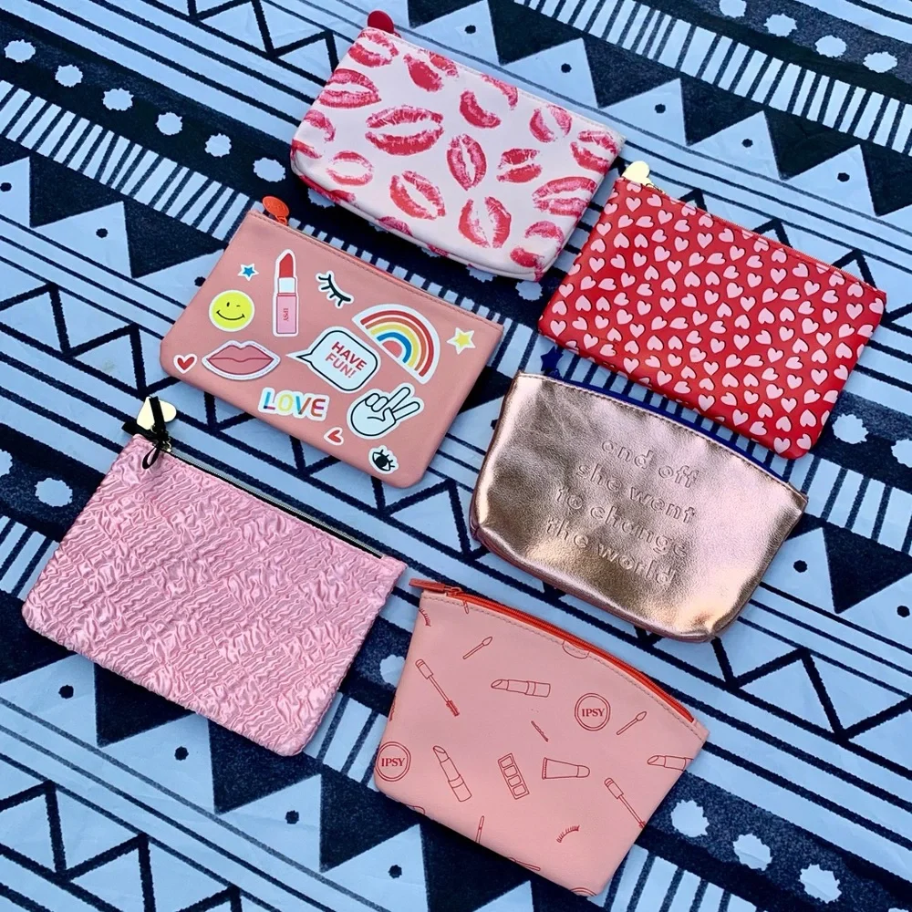 Bundle of 6️⃣ Pink Ipsy Pouches‎ Variety Pack xoxo 💋