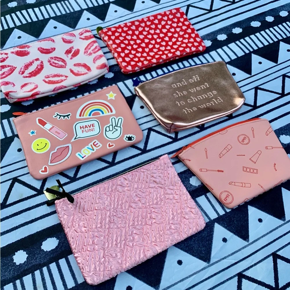 Bundle of 6️⃣ Pink Ipsy Pouches‎ Variety Pack xoxo 💋