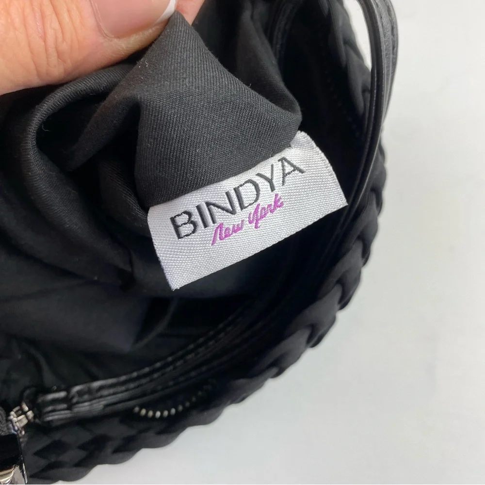BINDYA New York‎ Handcrafted Woven Black Wristlet Purse Clutch Evening Bag