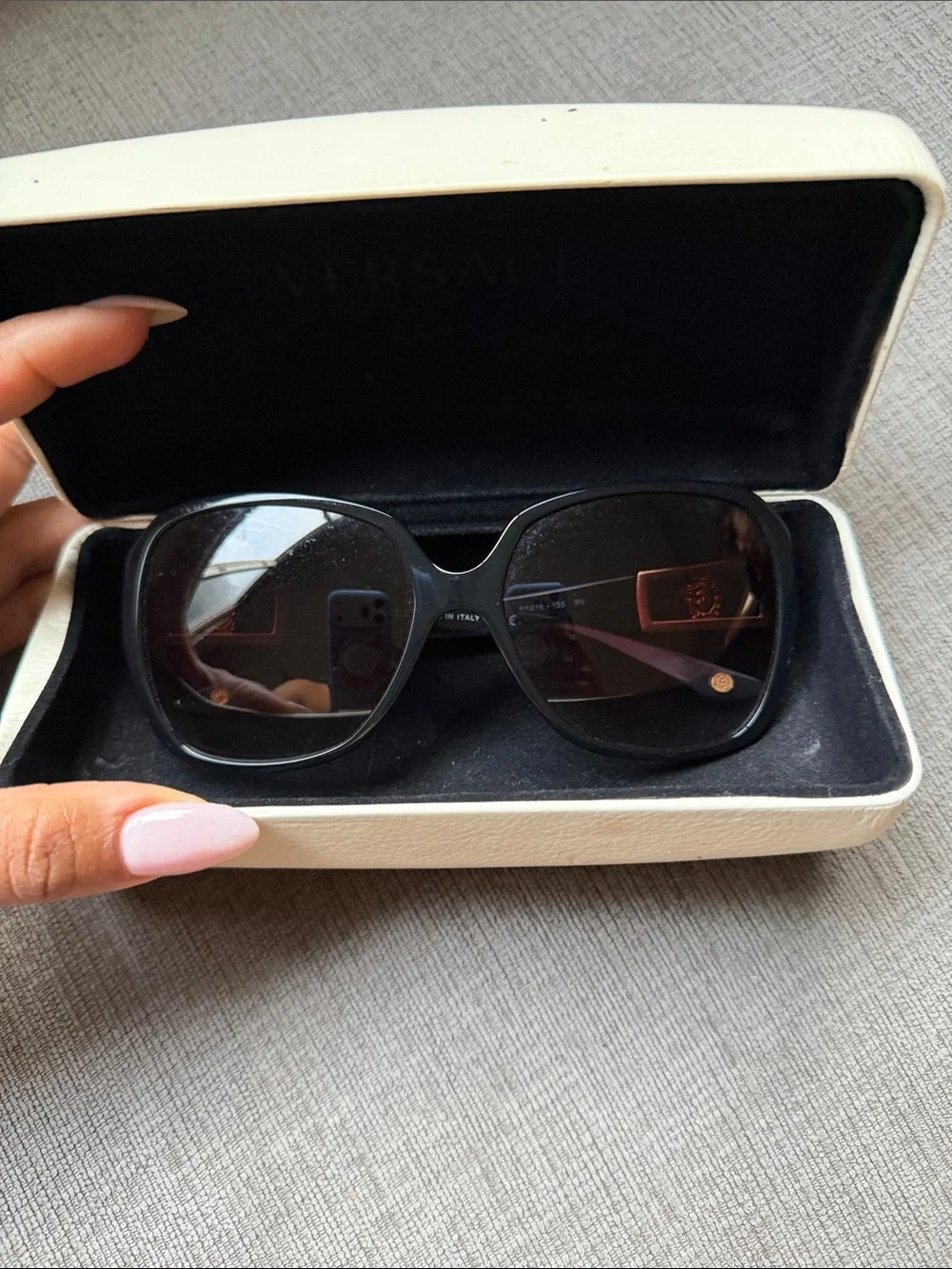 Versace Black Oversized Women's Sunglasses - UV Gradient Lenses