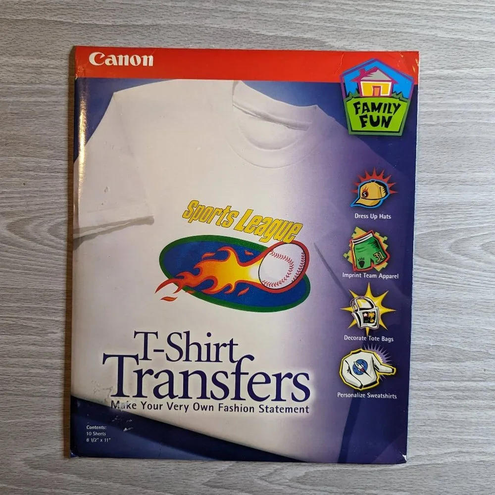 Cannon T-Shirt Transfers 10 Sheets 1998/1999 CST-6178-000 Sealed
