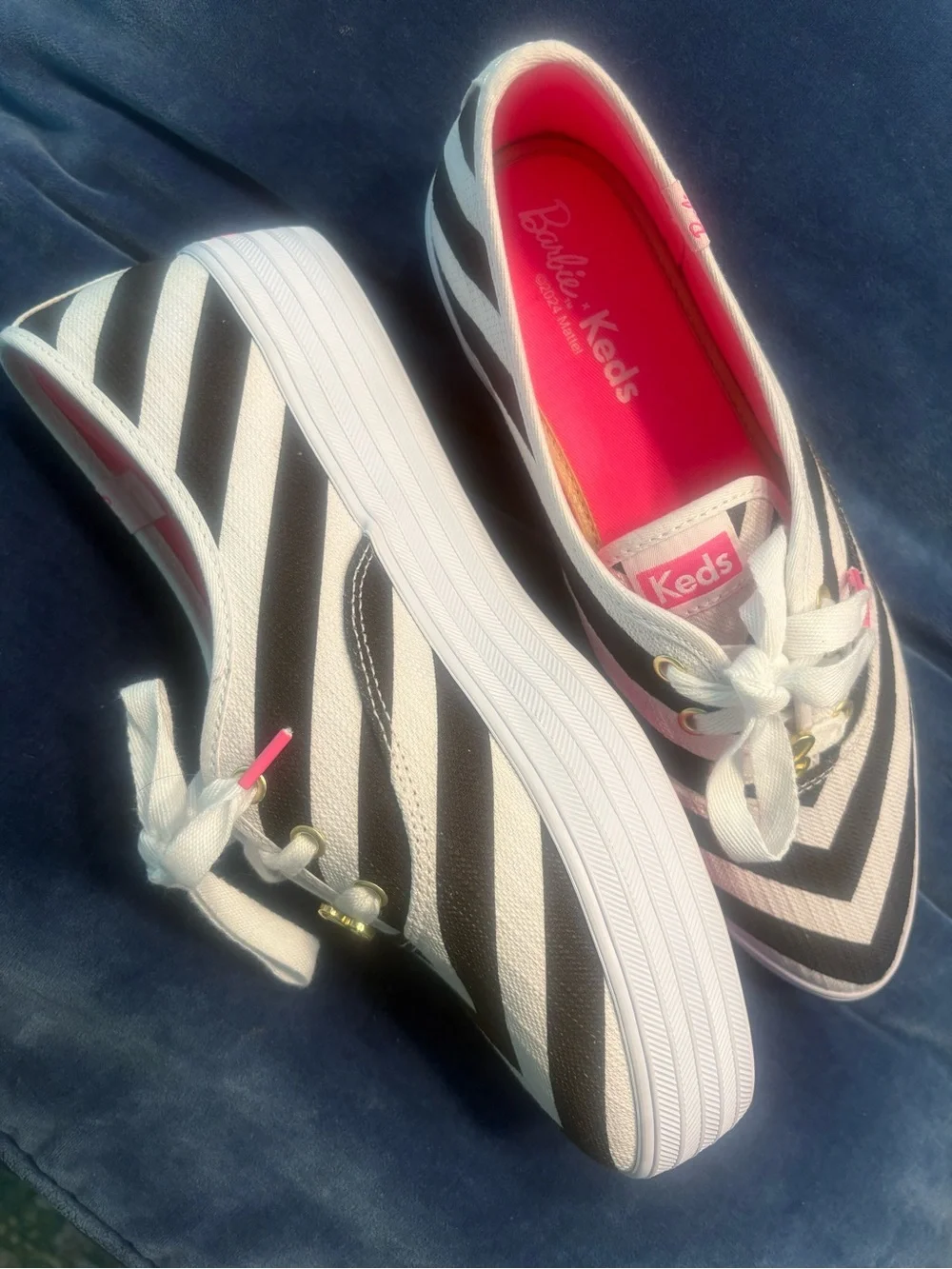 Barbie💕  Women's Cevron Striped Ked’s Canvas Sneaker
