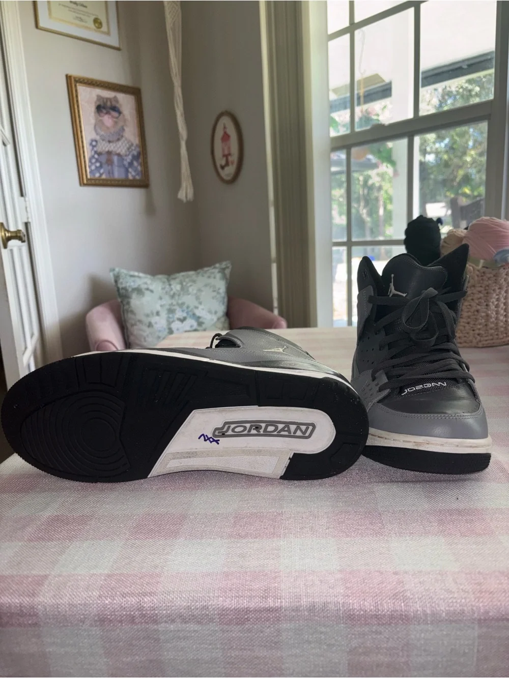 Nike Air Jordan SC-1 Dark Grey White Stealth Black Size 12 Men’s Sneakers