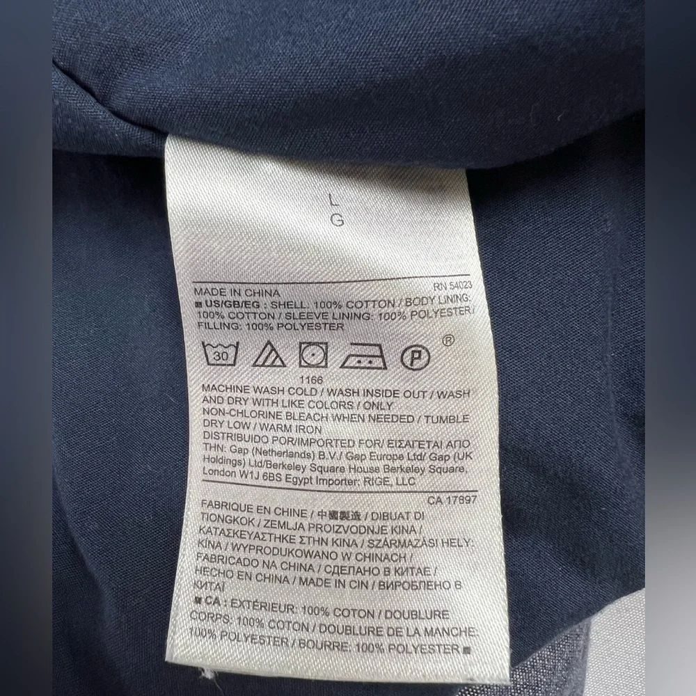 Banana Republic Blue Chambray Cotton Fall Winter Outdoor Activewear Jacket