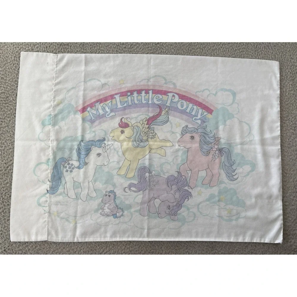 Vintage My Little Pony Pillowcase Standard 1984 Double Sided