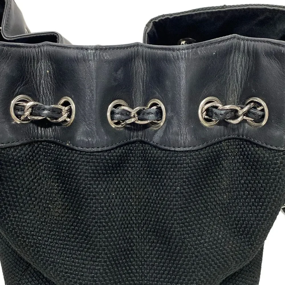 Chanel V Stitch (Chevron) Tote Bag Canvas Lambskin