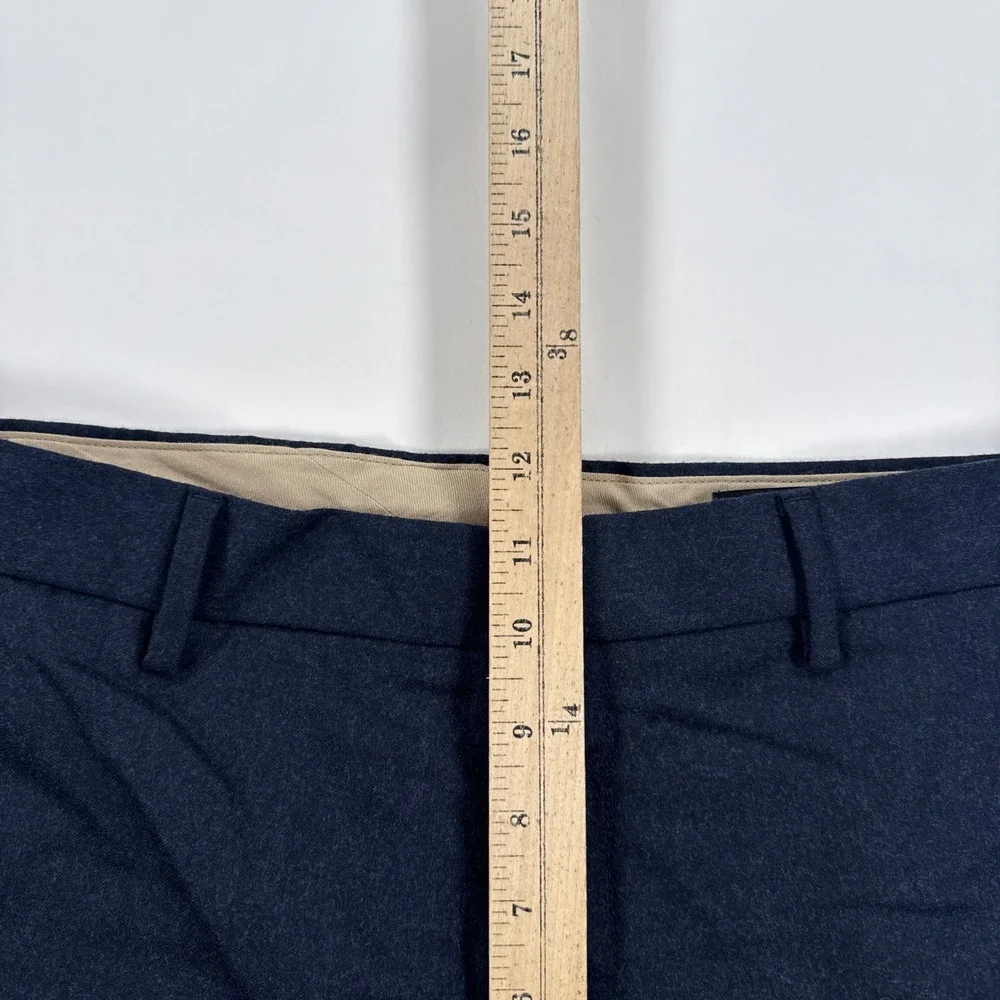 Banana Republic Mens Pants 34x32 Navy Blue Vitale Barberis Canonico Flannel Wool