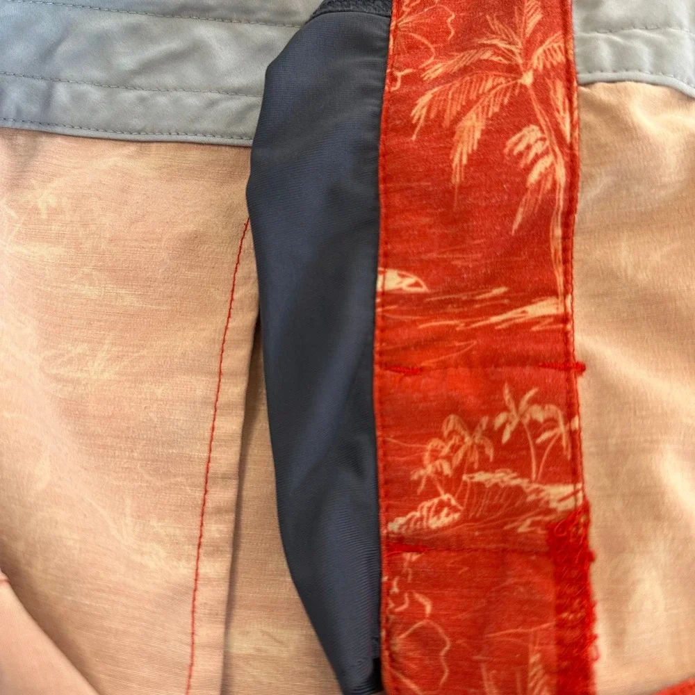 Fair Harbor Mens Red Tropical Palm Floral Board Shorts‎ Swim Trunks Size 36