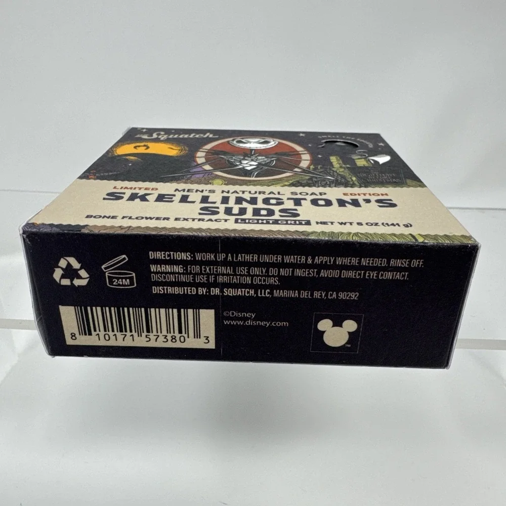 6X Dr. Squatch Limited Ed Bar Soap Skellington's Suds Nightmare Before Christmas