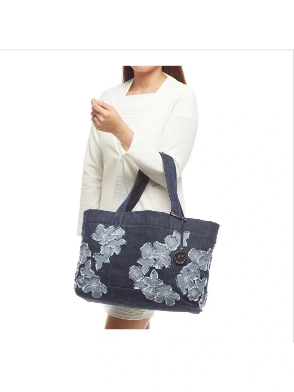 Michael Kors Denim Floral XL Tote