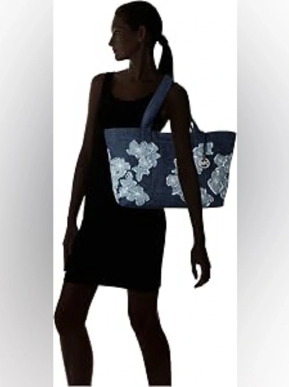 Michael Kors Denim Floral XL Tote
