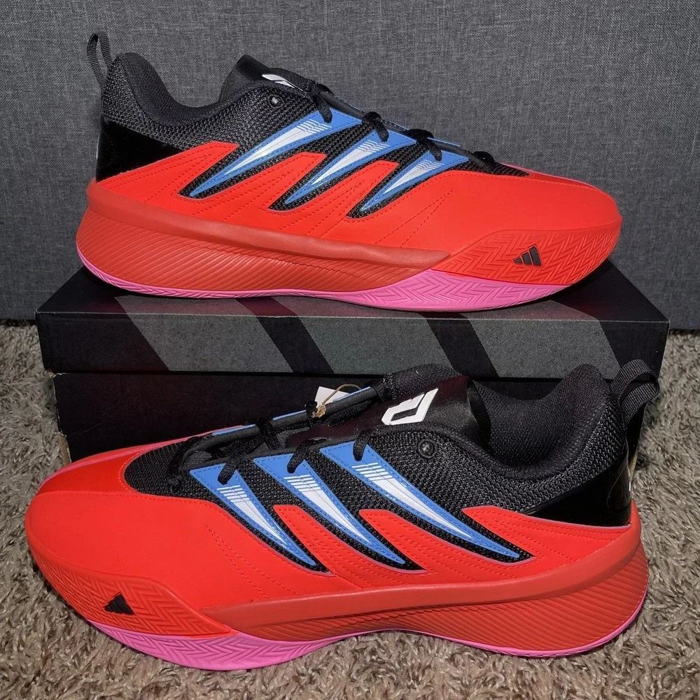 Adidas Dame Certified 3 Low Basketball Shoes Mens Size 11 Solar Red Black IH8464