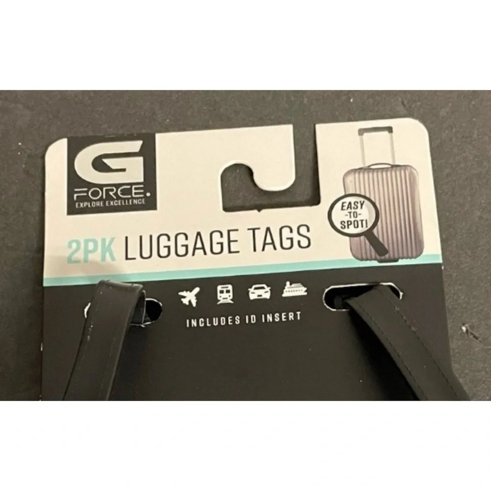 G Force Luggage Tags Game Controller Silicone Plastic Straps Set of 2 NWT
