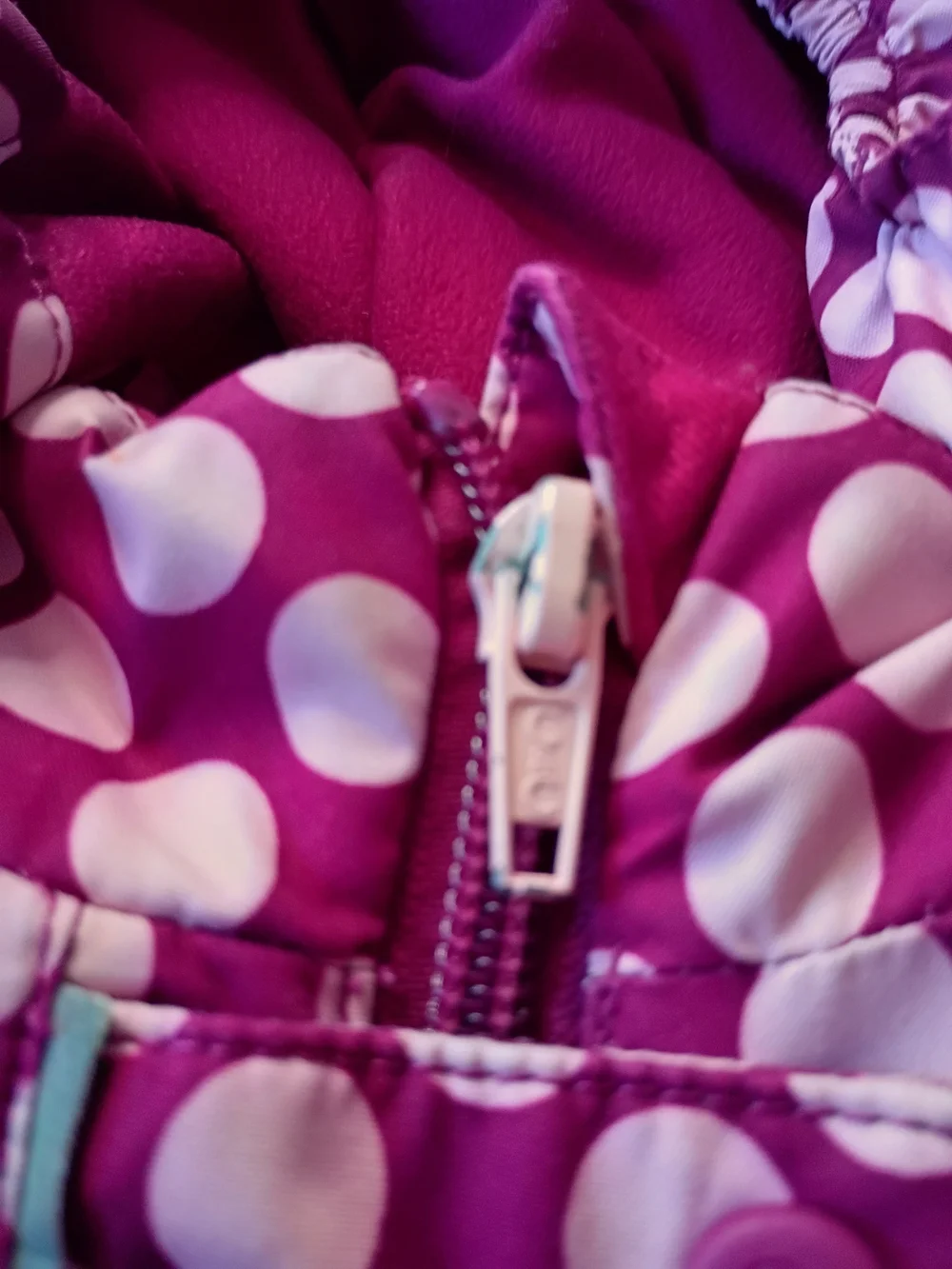 Reima Pink Polka Dot Hooded Jacket