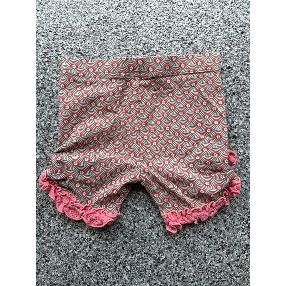 Matilda Jane Enchanted Garden Lucille Shorties Pink Brown Scalloped Ruffle  6