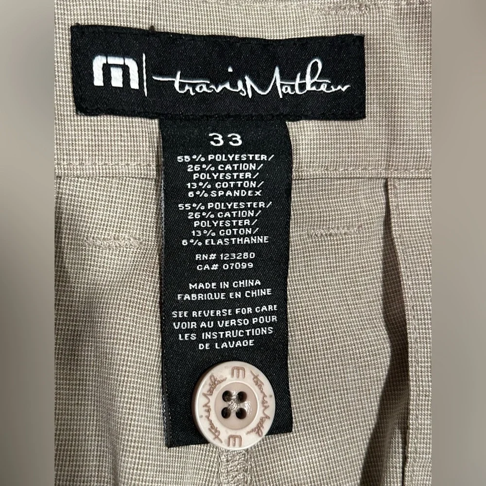 Travis Mathews Lightweight Khaki Beck Shorts, Size 33