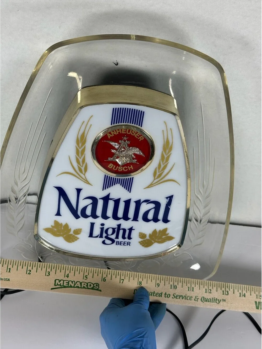 Vintage Anheuser-Busch Natural Light Beer Sign Lighted Plaque C-11