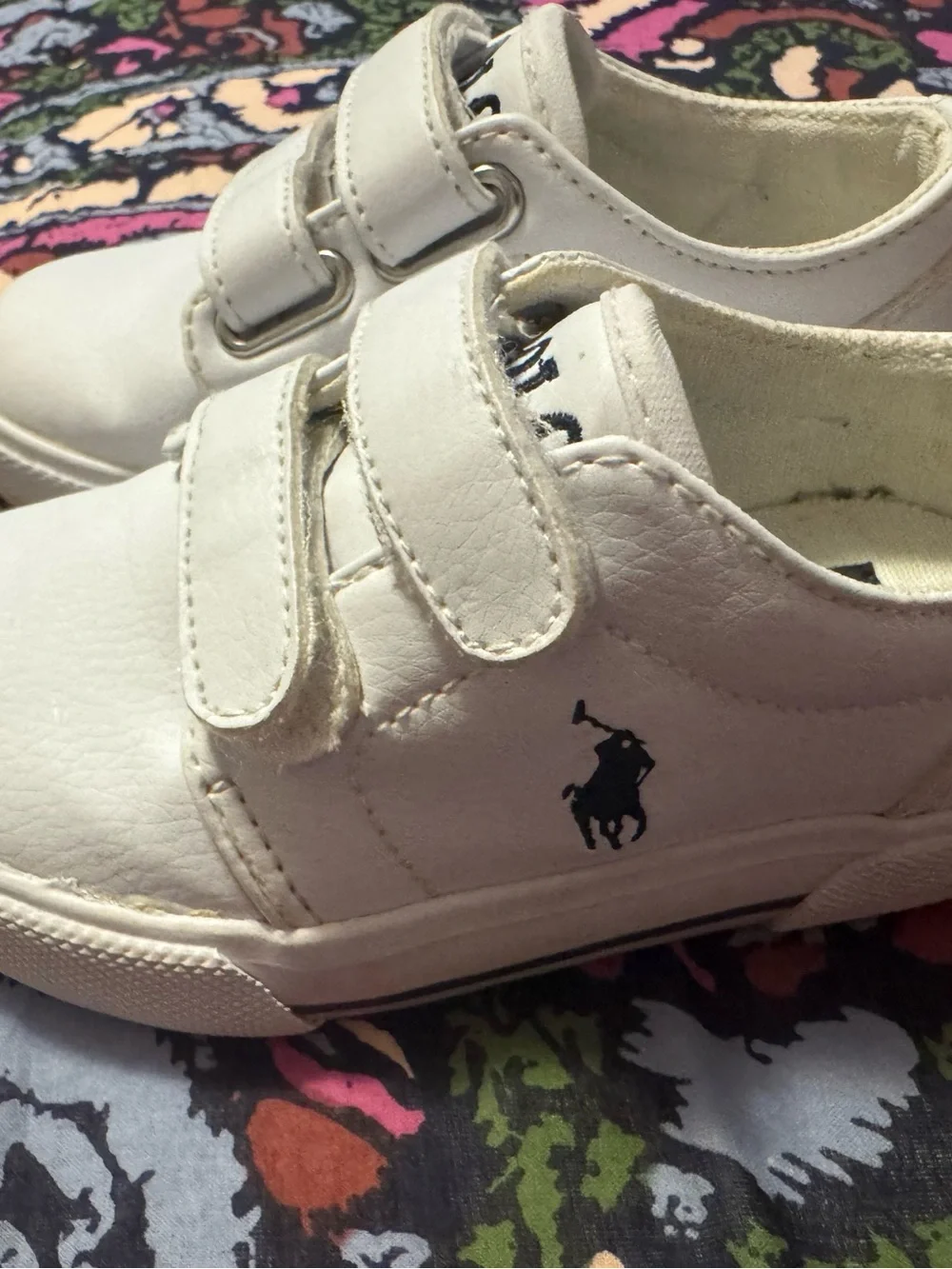 Polo by Ralph Lauren Kids White Velcro Casual Sneakers