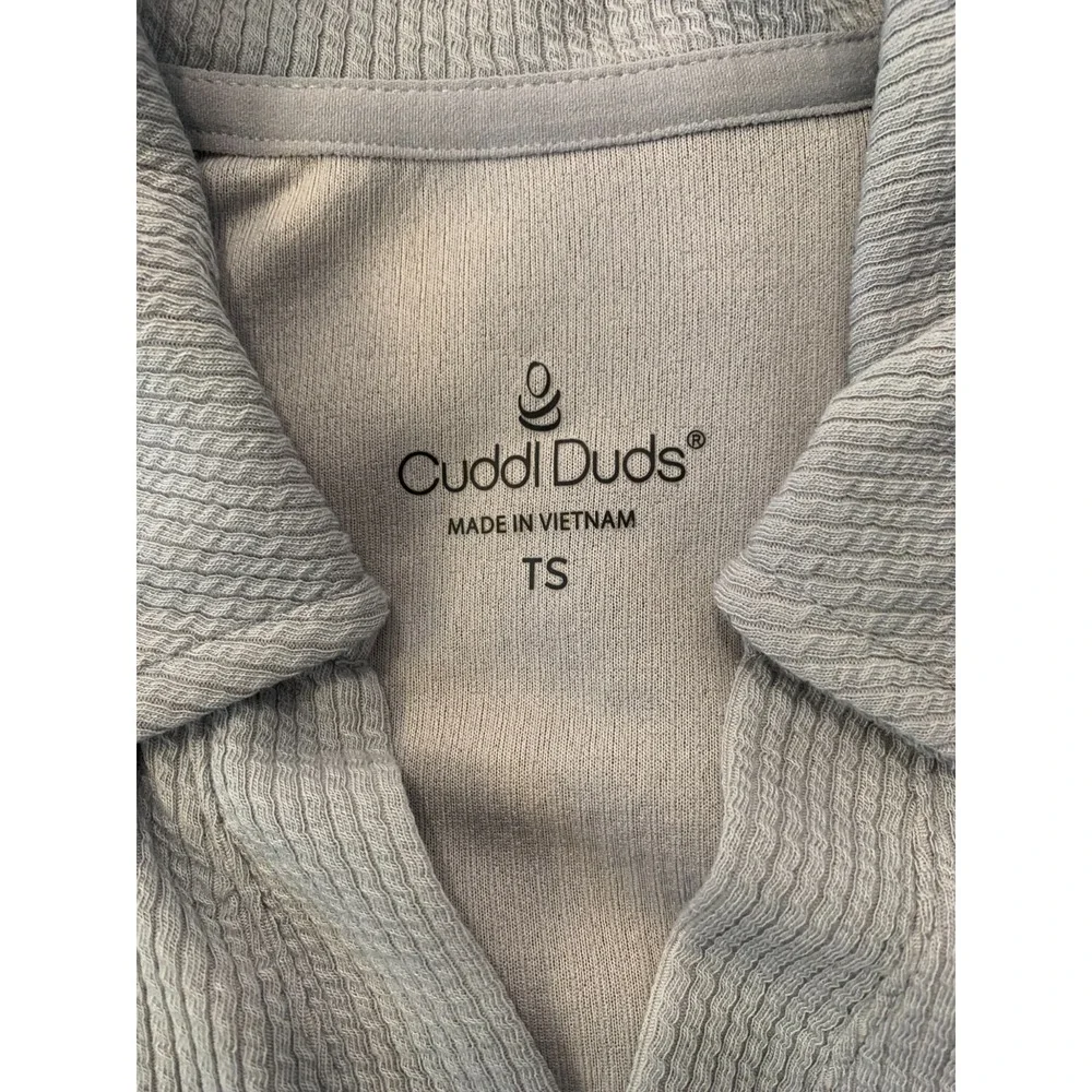 (H-237) Cuddl Duds Lounge Set Women TS Gray 2PC Top & Pants Soft Stretch QVC New