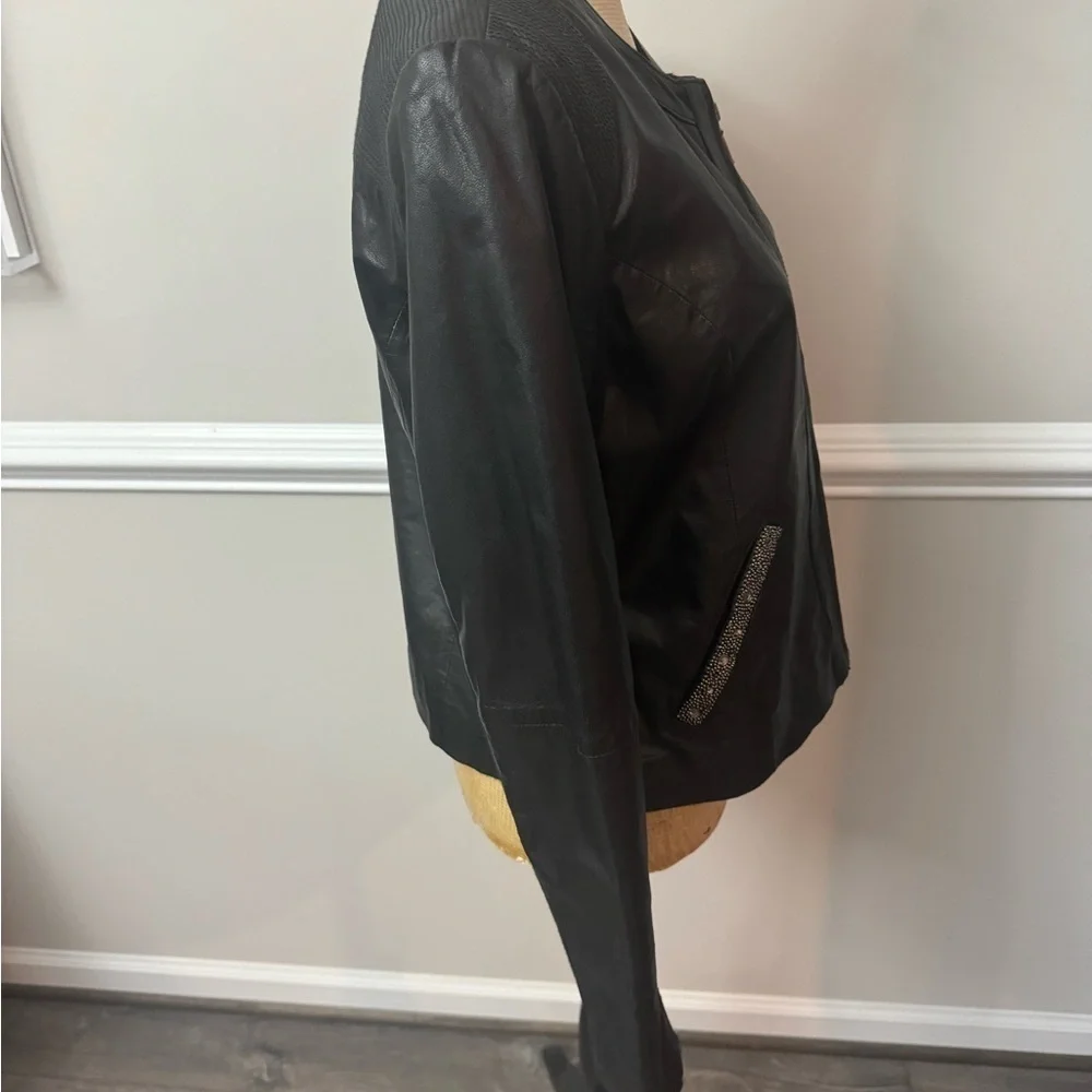 Badgley Mischka‎ leather jacket L