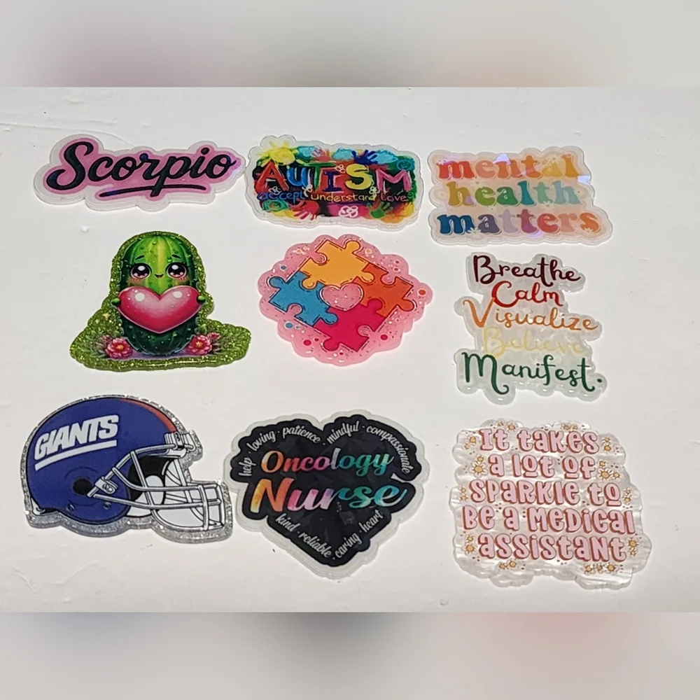 Flatbacks For Review Planars Flats Badge‎ Keychain Crafts Bag Clips Magnets