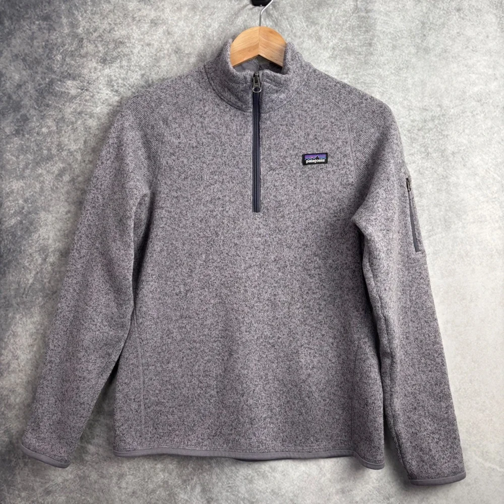Patagonia Kids‎ Girls Better Sweater Quarter Zip Pullover in Smoky Violet Sz XXL