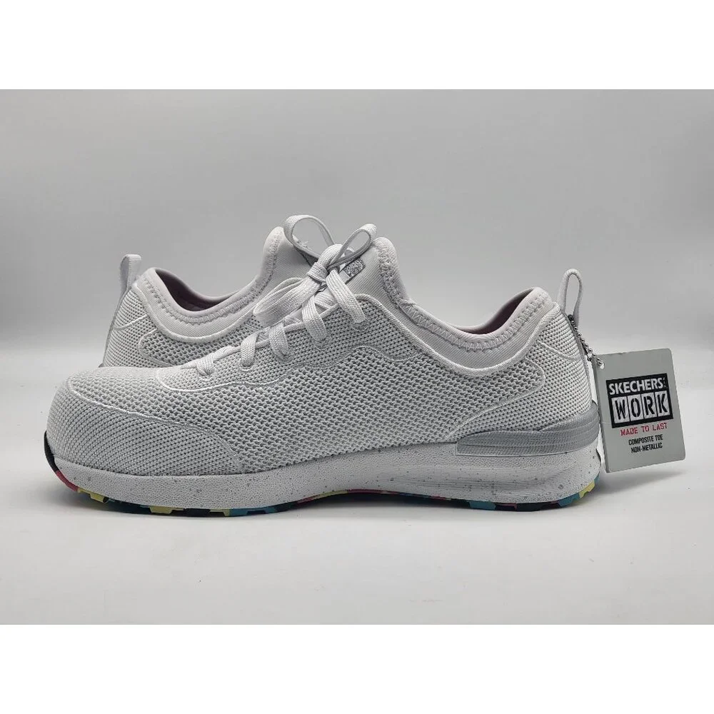 Skechers Bulkin Balran Womens‎ Size 7 Work and Safety Shoes 108033 White