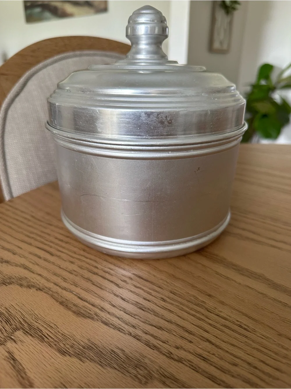 Silver Cookie Canister - Classic Kitchen Storage